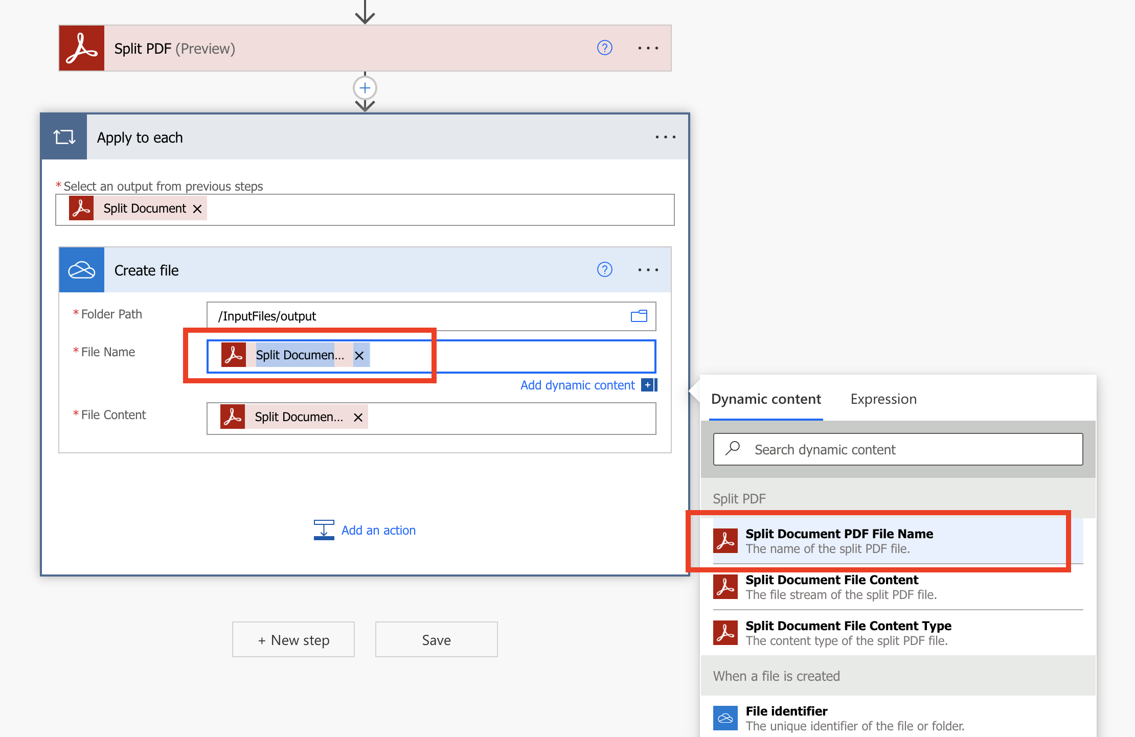 Split PDFs by Bookmark using Power Automate - Aquaforest