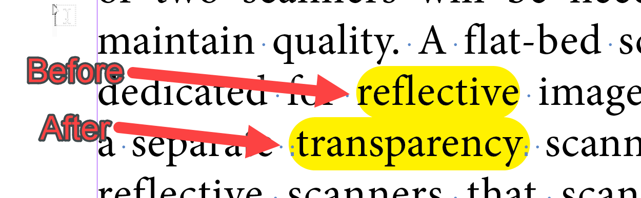 indesign text highlight color