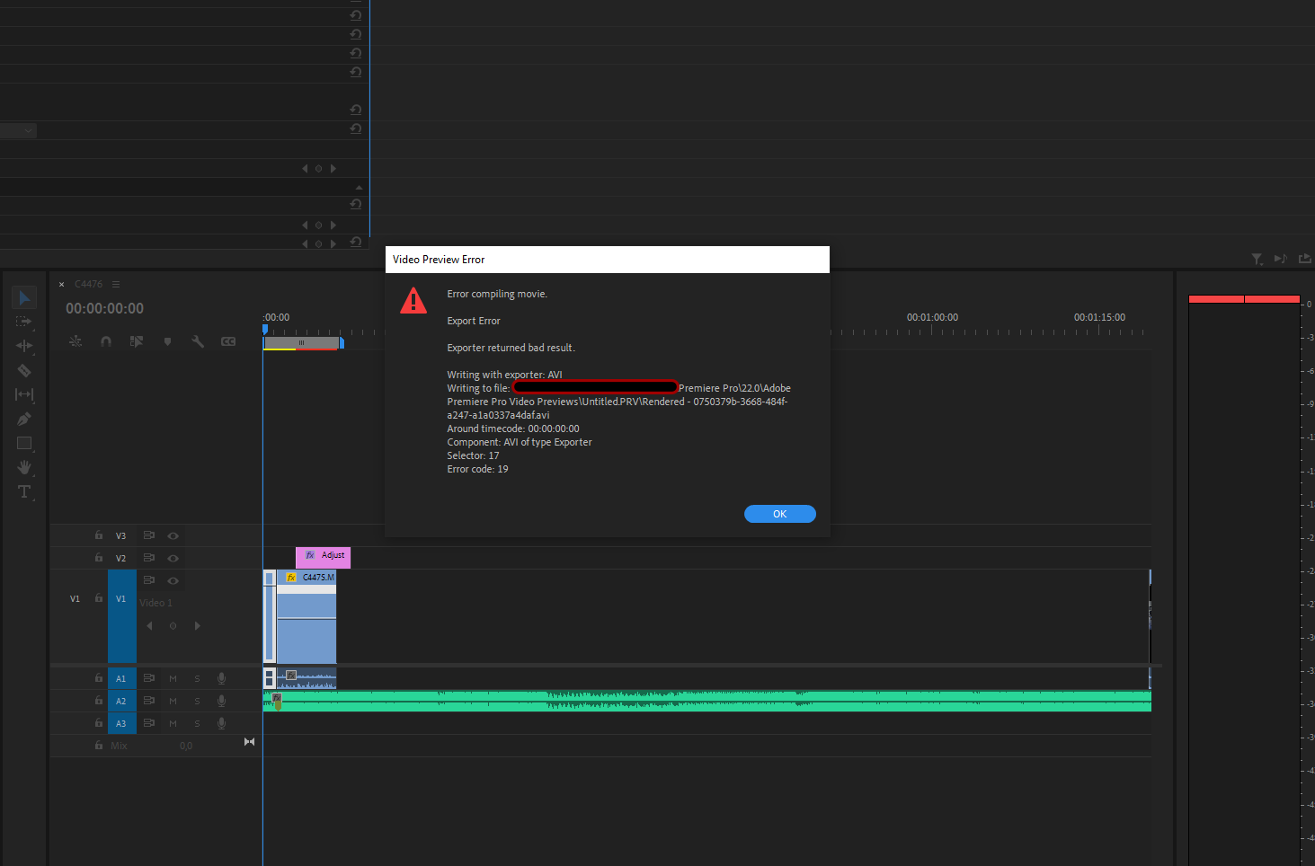 Render entire work area gives error 19 Adobe Community 13109846