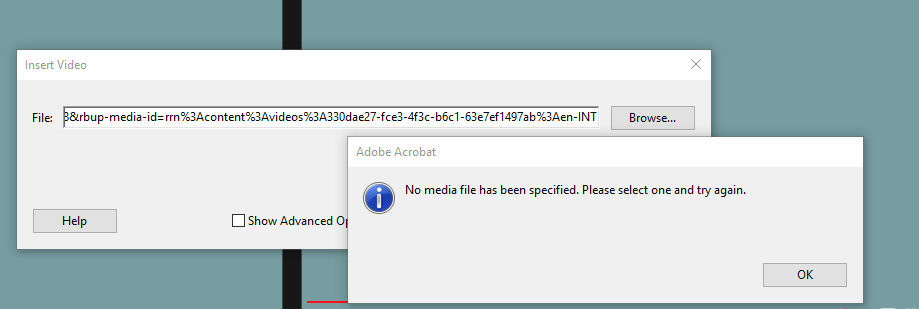 Acrobat Pro: YouTube Video Error - Adobe Community - 13124922