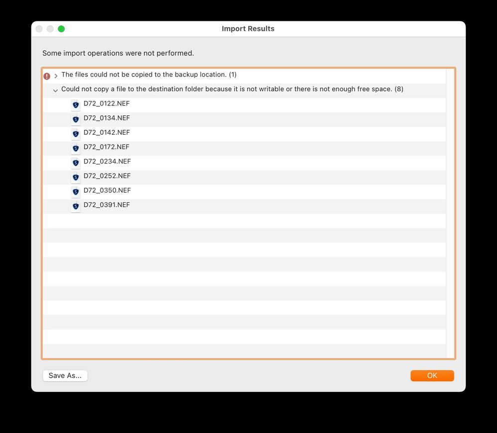 Backup location the 2TB internal SSD on Mac Studio (1TB free)