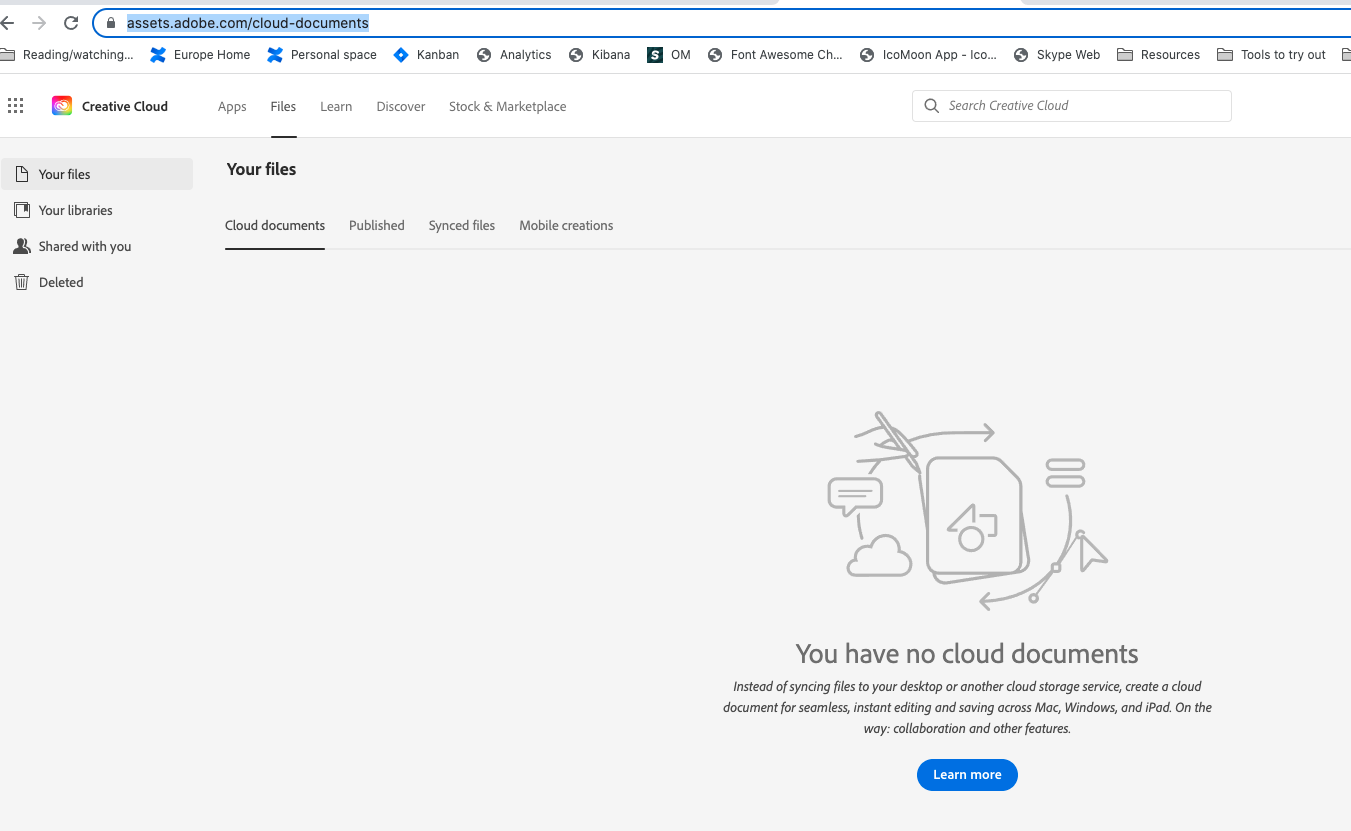 Solved: I cannot see any of my cloud documents. - Adobe Community ...