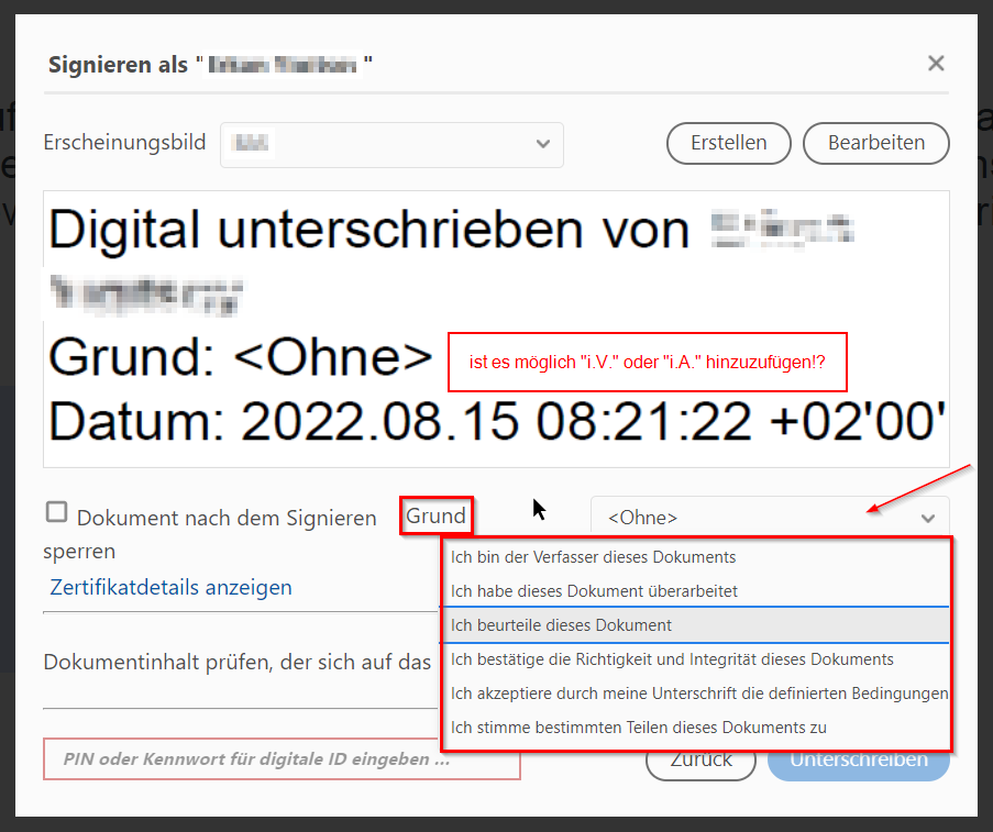 Solved: Adobe Acrobat Standard DC Digital Signieren Mit Gr... - Adobe ...