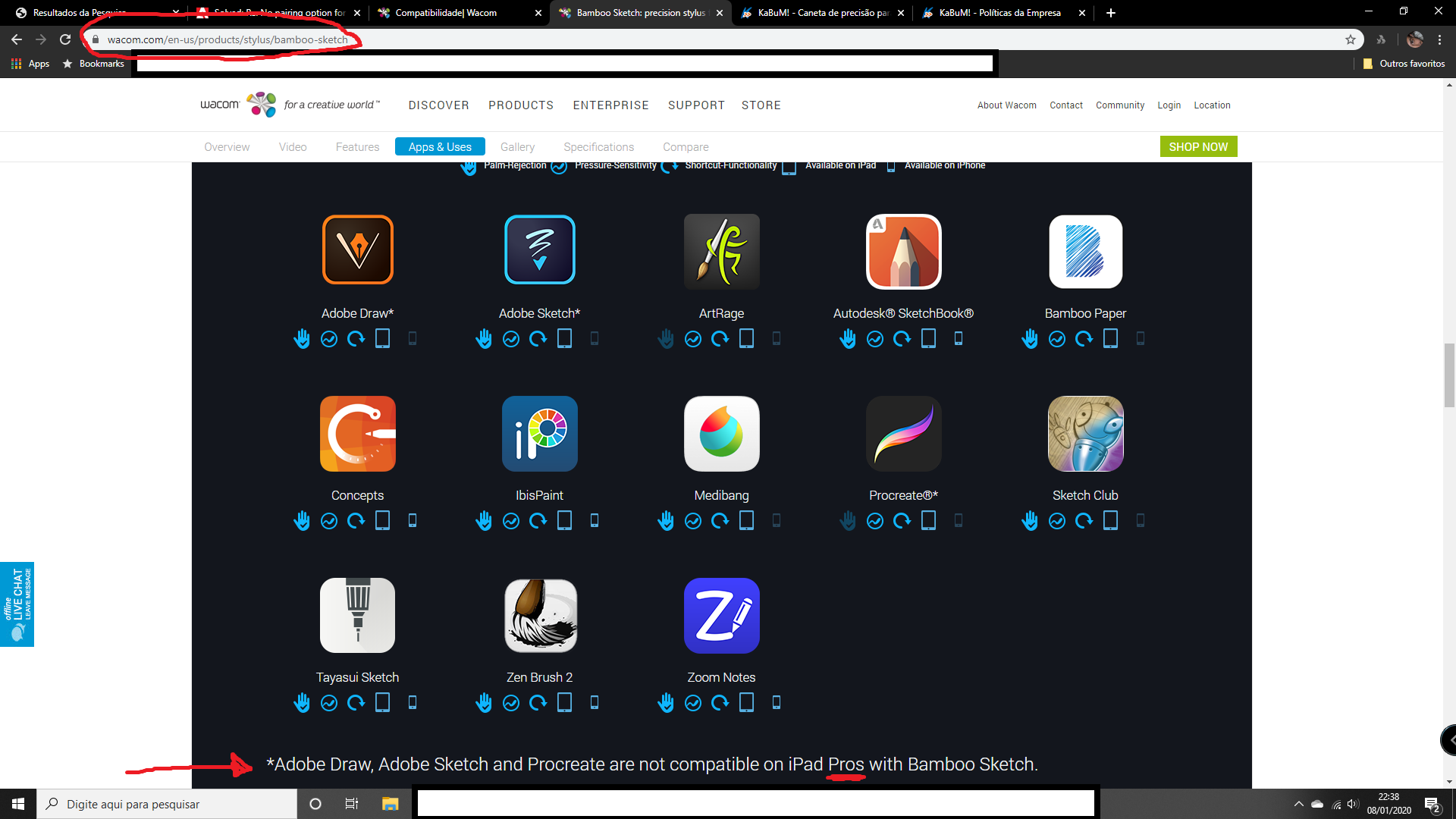 Solved No Pairing Option For Adobe Draw And Sketch For Ba Adobe Support Community 10139612
