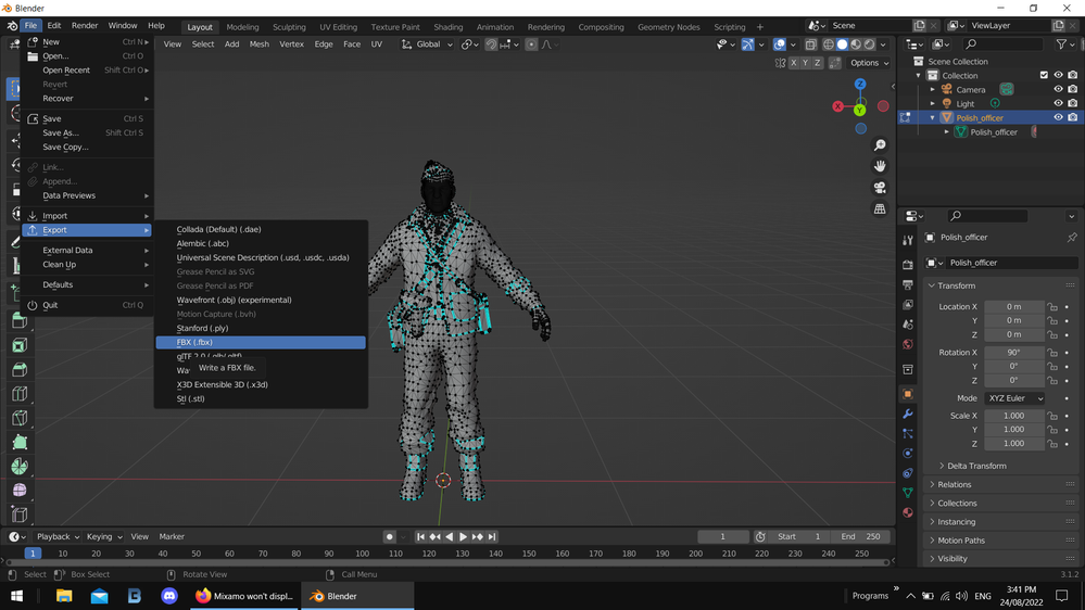 export Fbx