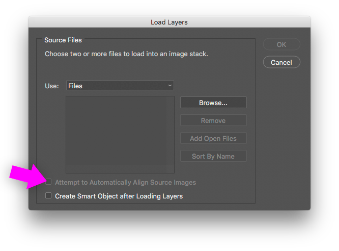 Photoshop Load Layers dialo box