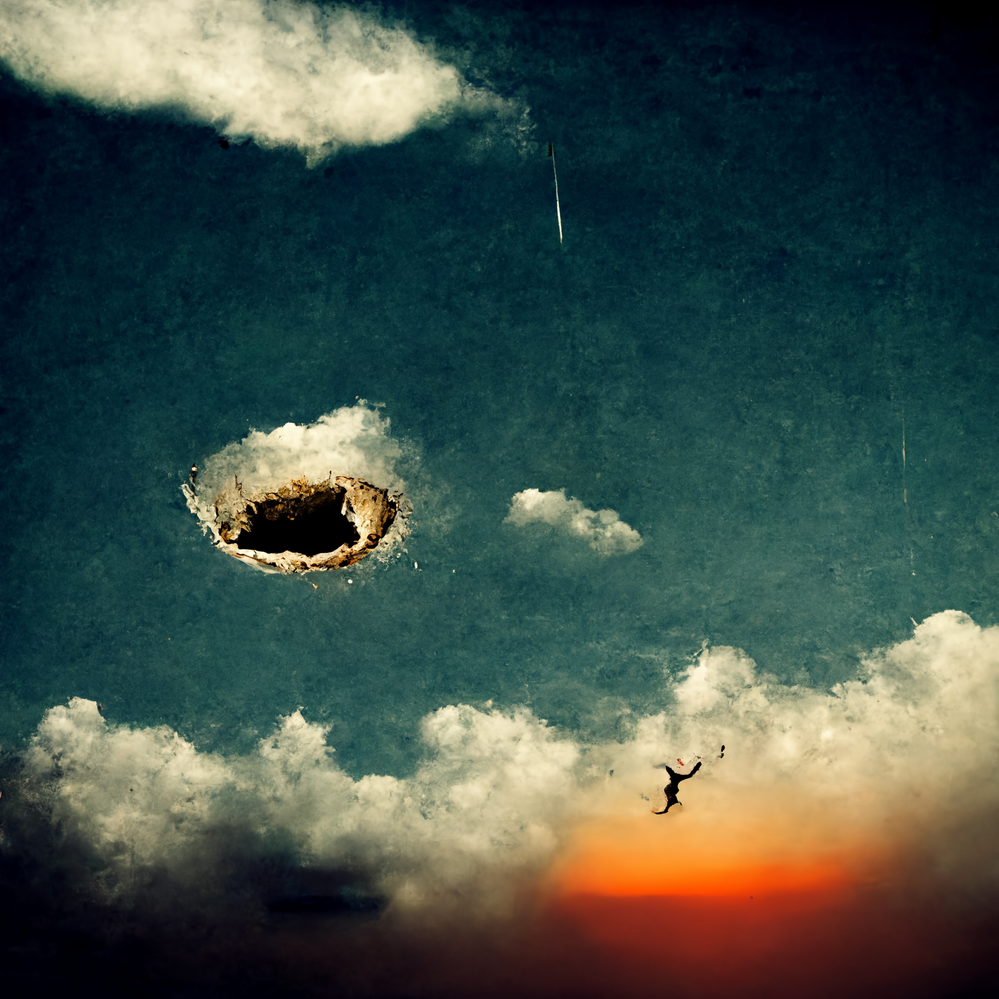 "I fell through a hole in the sky last Tuesday."