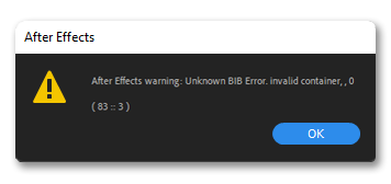 FAQ: How To Fix "Unknown BIB Error" In After Effec... - Adobe Community ...