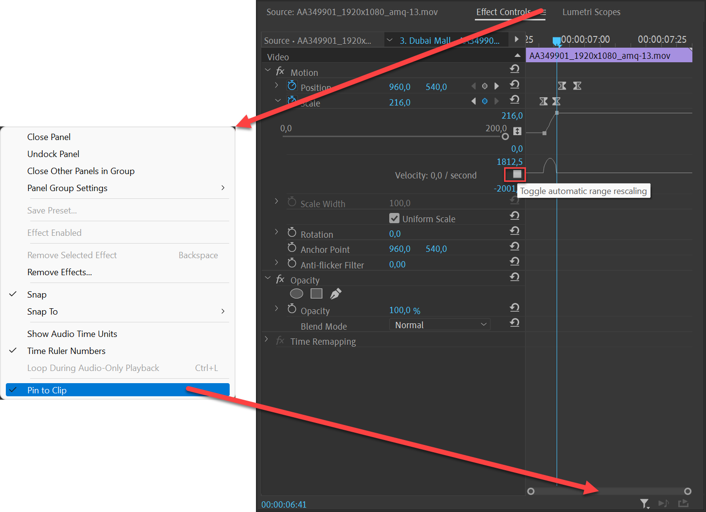 In Panels EffectControls Not Correct View Of Key P... - Adobe Support ...