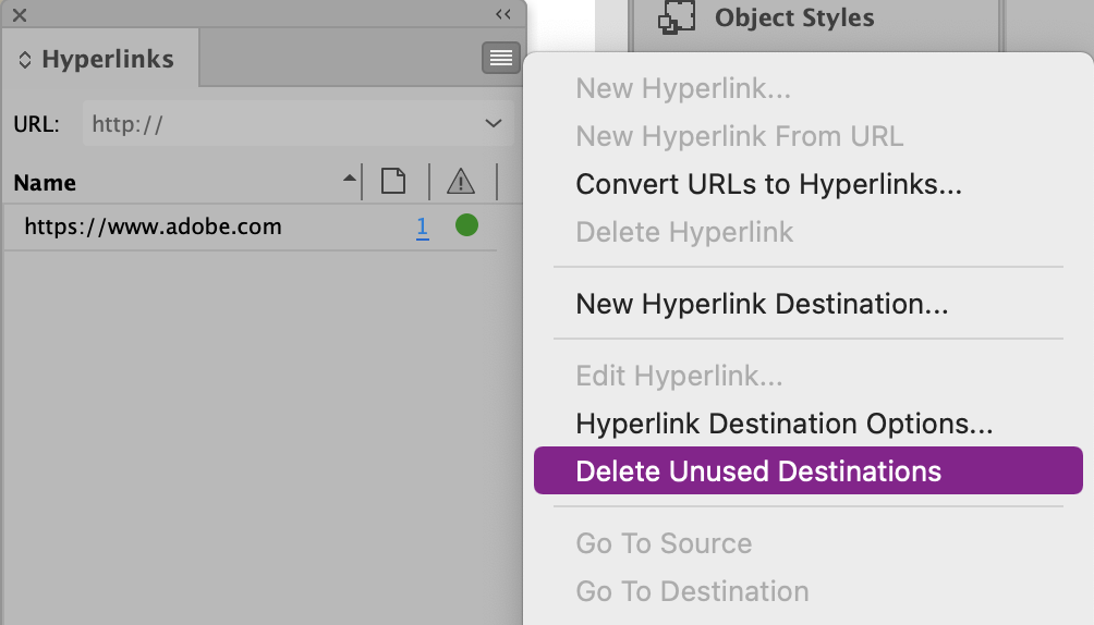 Solved: How To Clear The List Of Used Hyperlinks From The ... - Adobe ...