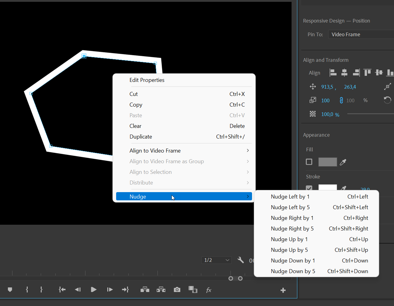 adobe premiere pro move image position