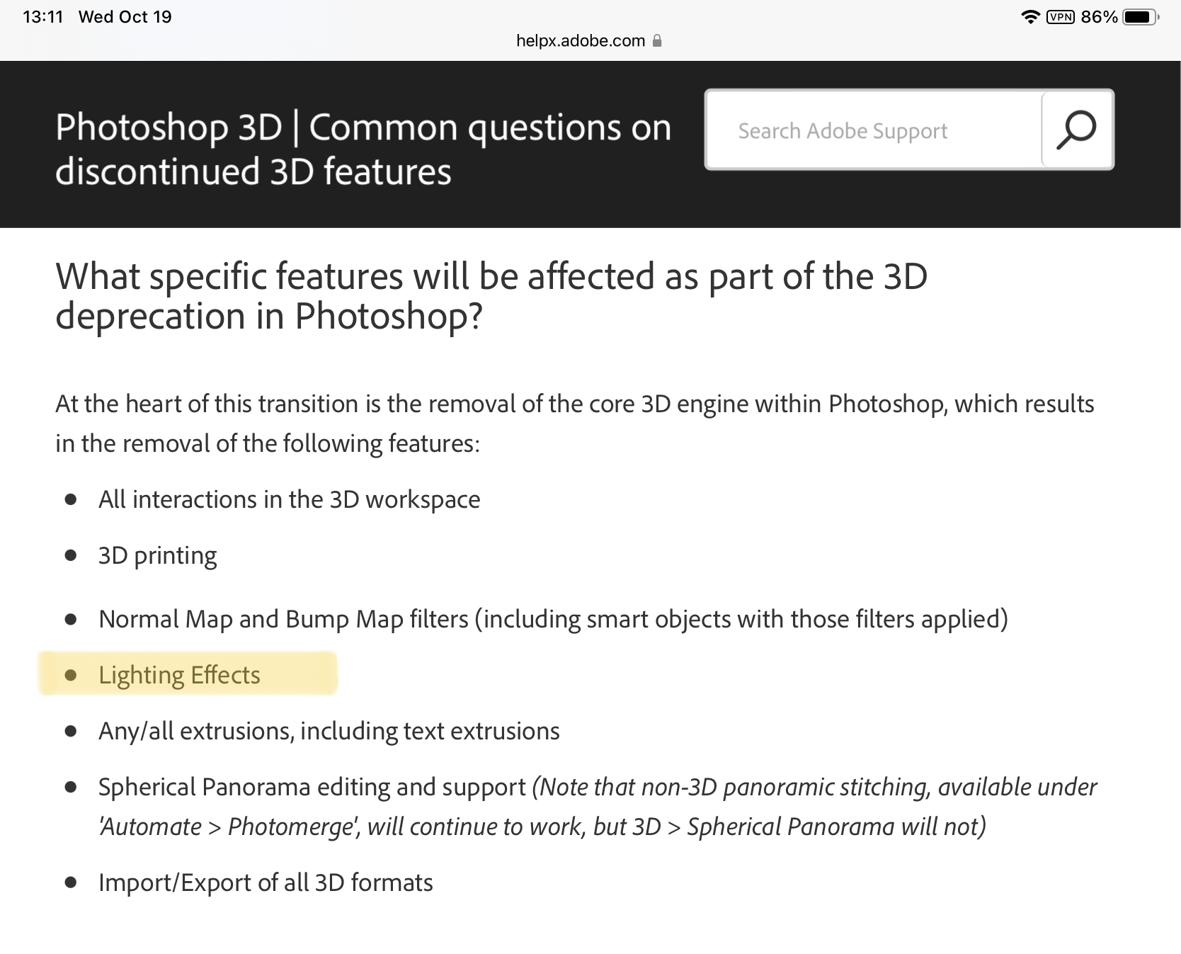 Solved Lighting Effects not working in on macOS Adobe Community 12204579