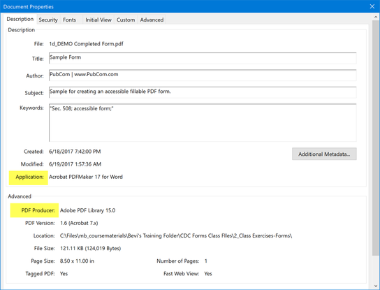 How to locate which utility made the PDF.