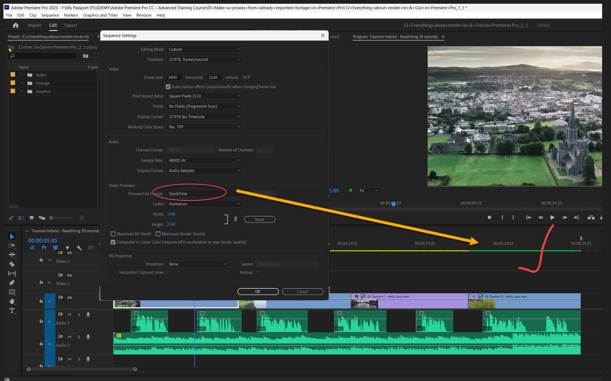 adobe premiere sequence settings