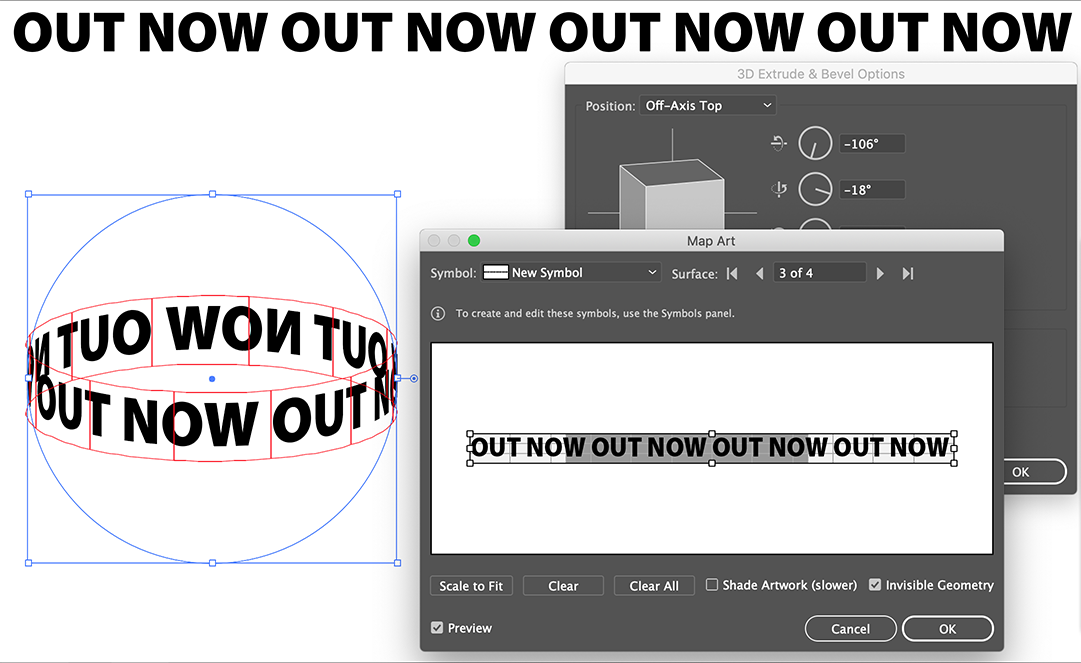 ring text 3d circle text with