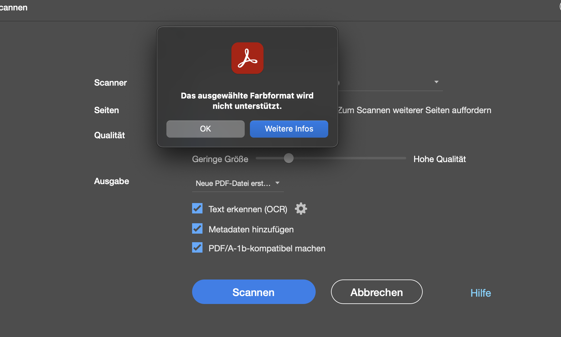 Scan problems with MacOS Ventura, Apple MacBook Ai... Adobe Community 13312522