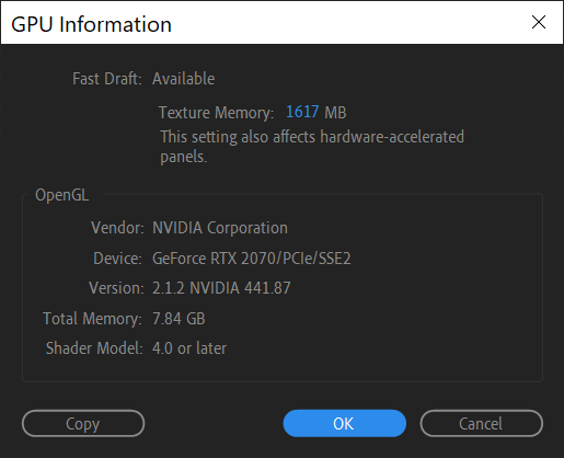 Meddele biografi Gnide Cant setup GPU render for RTX 2070 - Adobe Support Community - 10862058