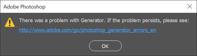 there is a problem with generator