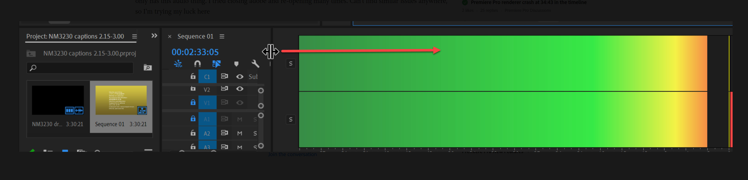 how to add sequence to timeline adobe premiere