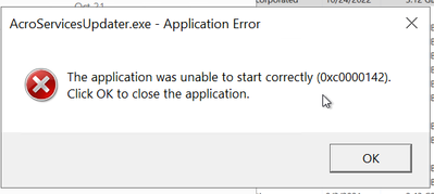 AcroServicesUpdater.exe - Application Error - Adobe Community 