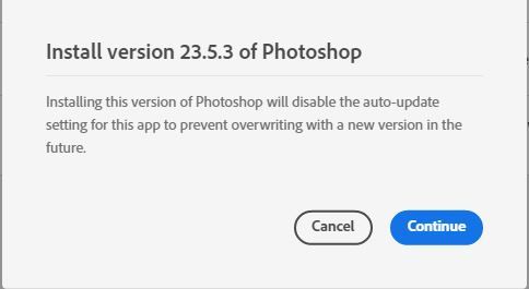 updated photoshop 24.0.1 but didnt update 23.5.3 f... - Adobe