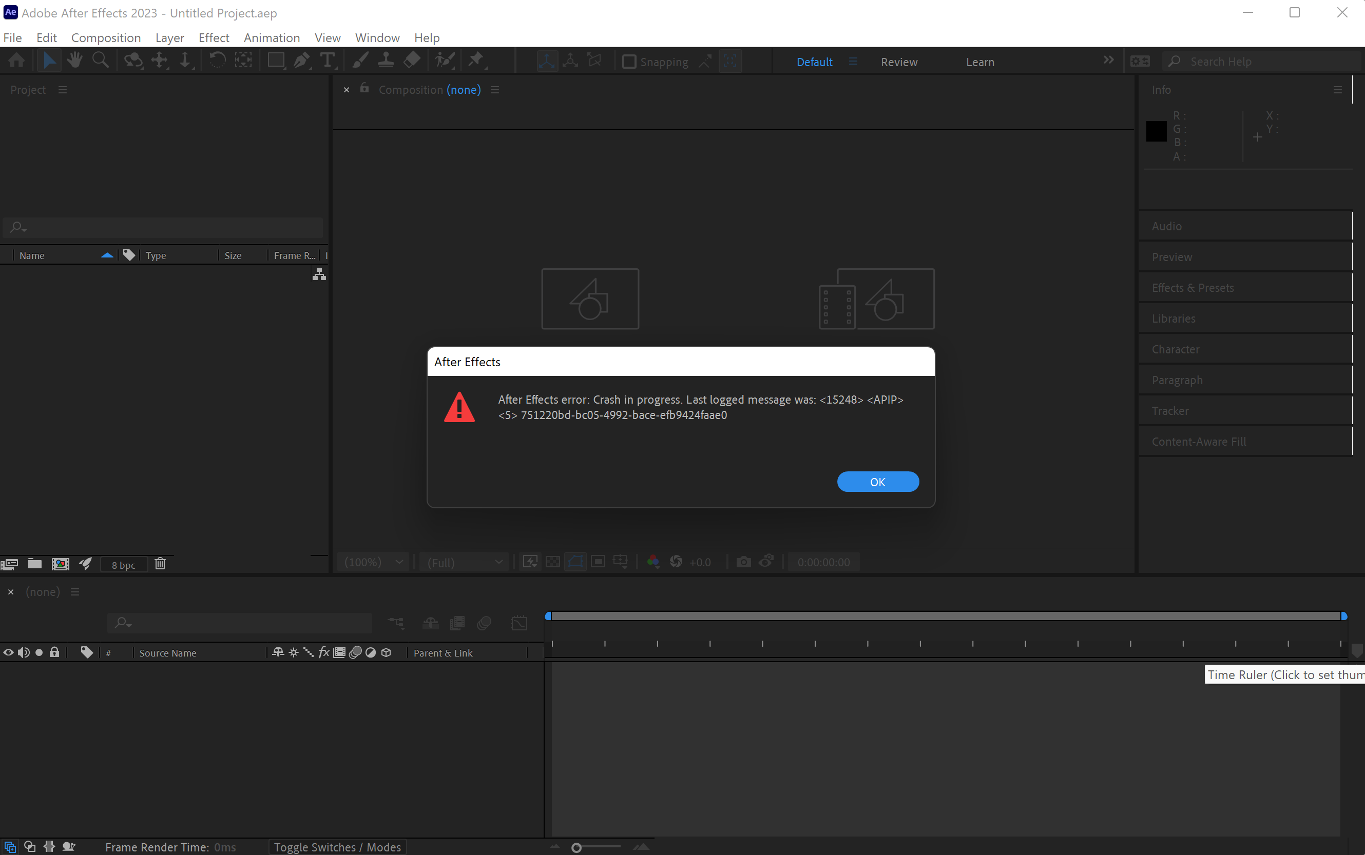 After Effect Start Up Crashed - Adobe Support Community - 13388869