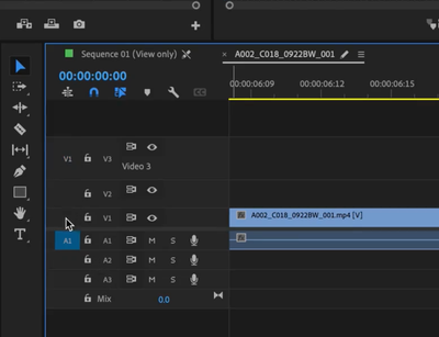 Drag up or downward to select and target multiple tracks