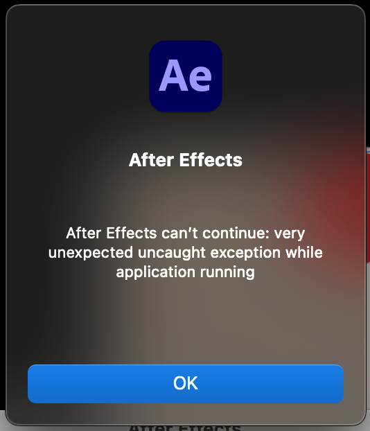 After effects error internal verification failure sorry что делать