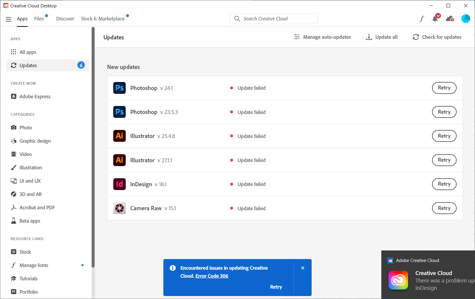 CREATIVE CLOUD CANNOT INSTALL APPS AND ADOBE DESKT visual data 6