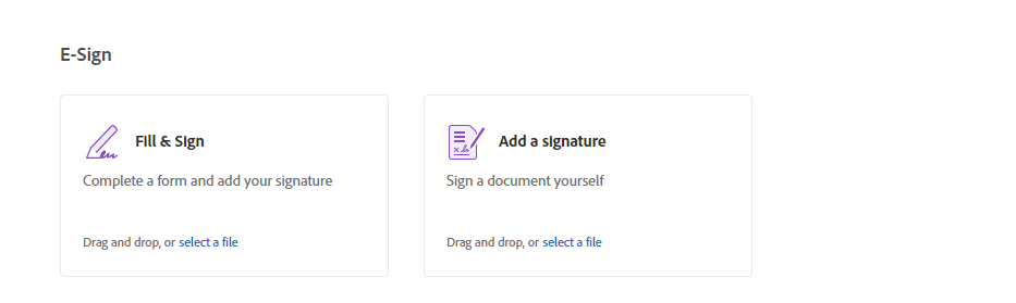 adobe sign request e signature