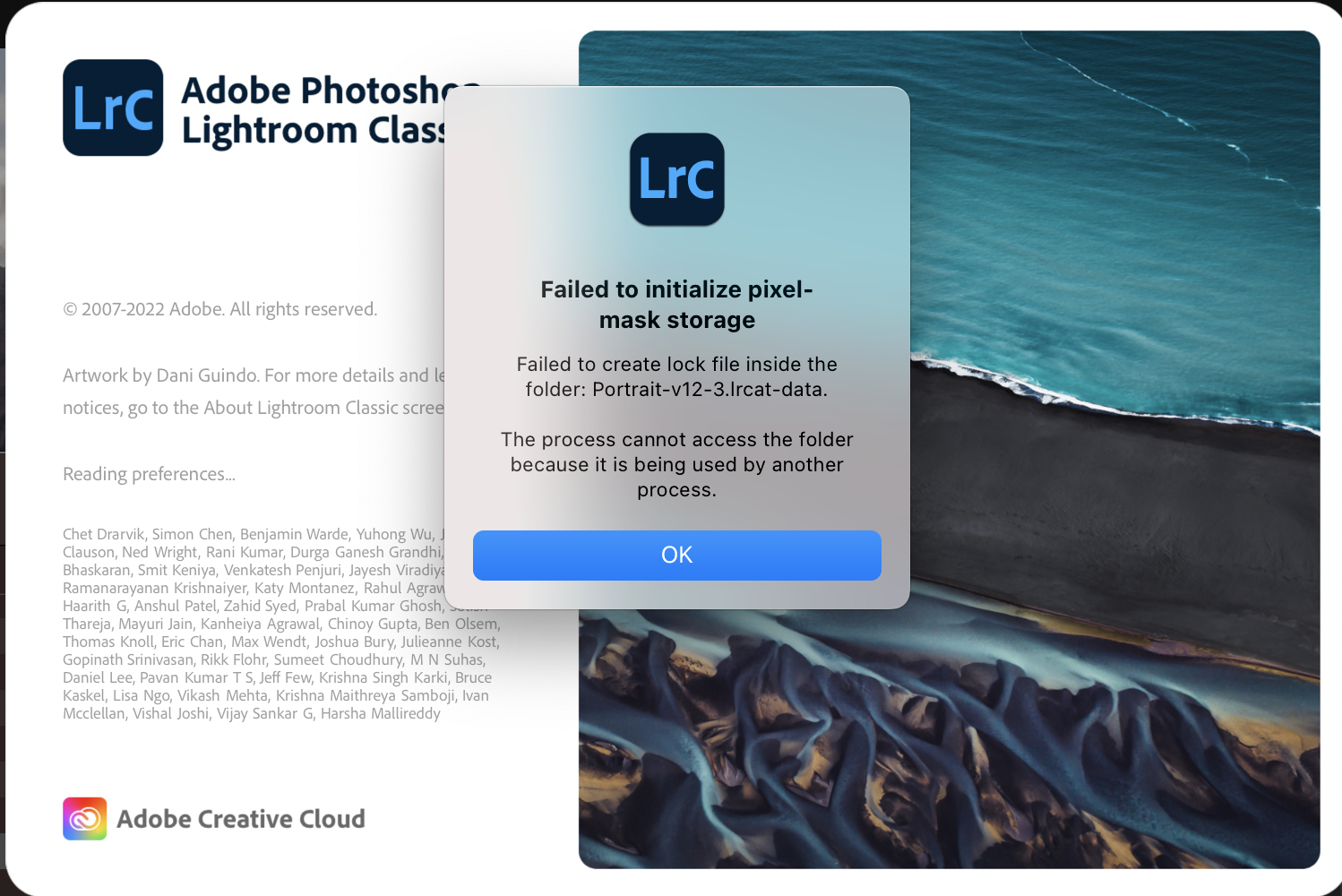 The lightroom catalog named lightroom catalog cannot be opened because что делать