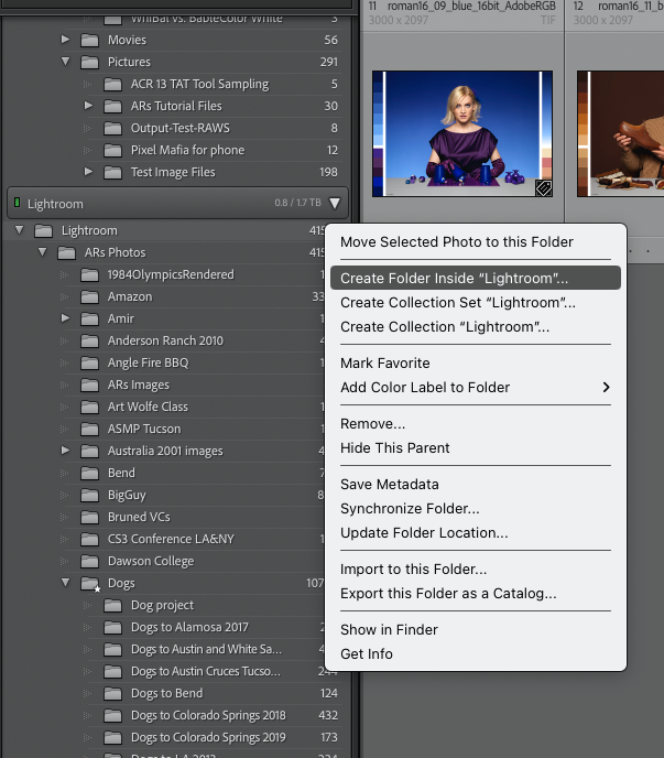 Contextual Menu on external drive