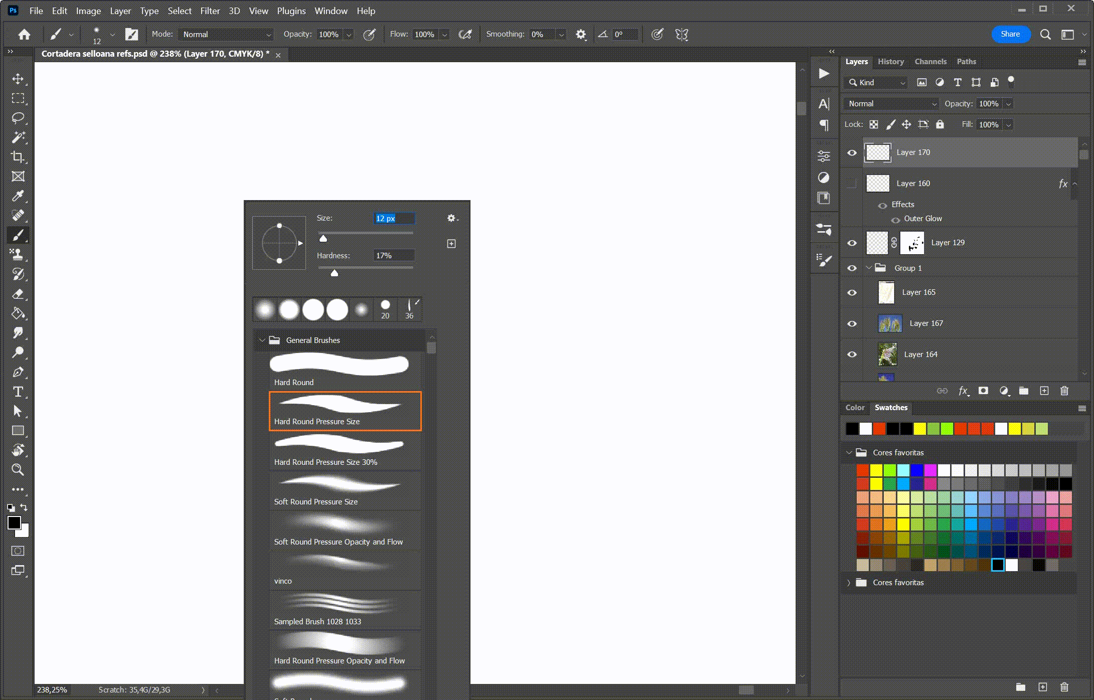 Double Clicking The Brush Size And Hardness Bars R Adobe Community