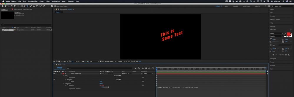 Shear After Effects