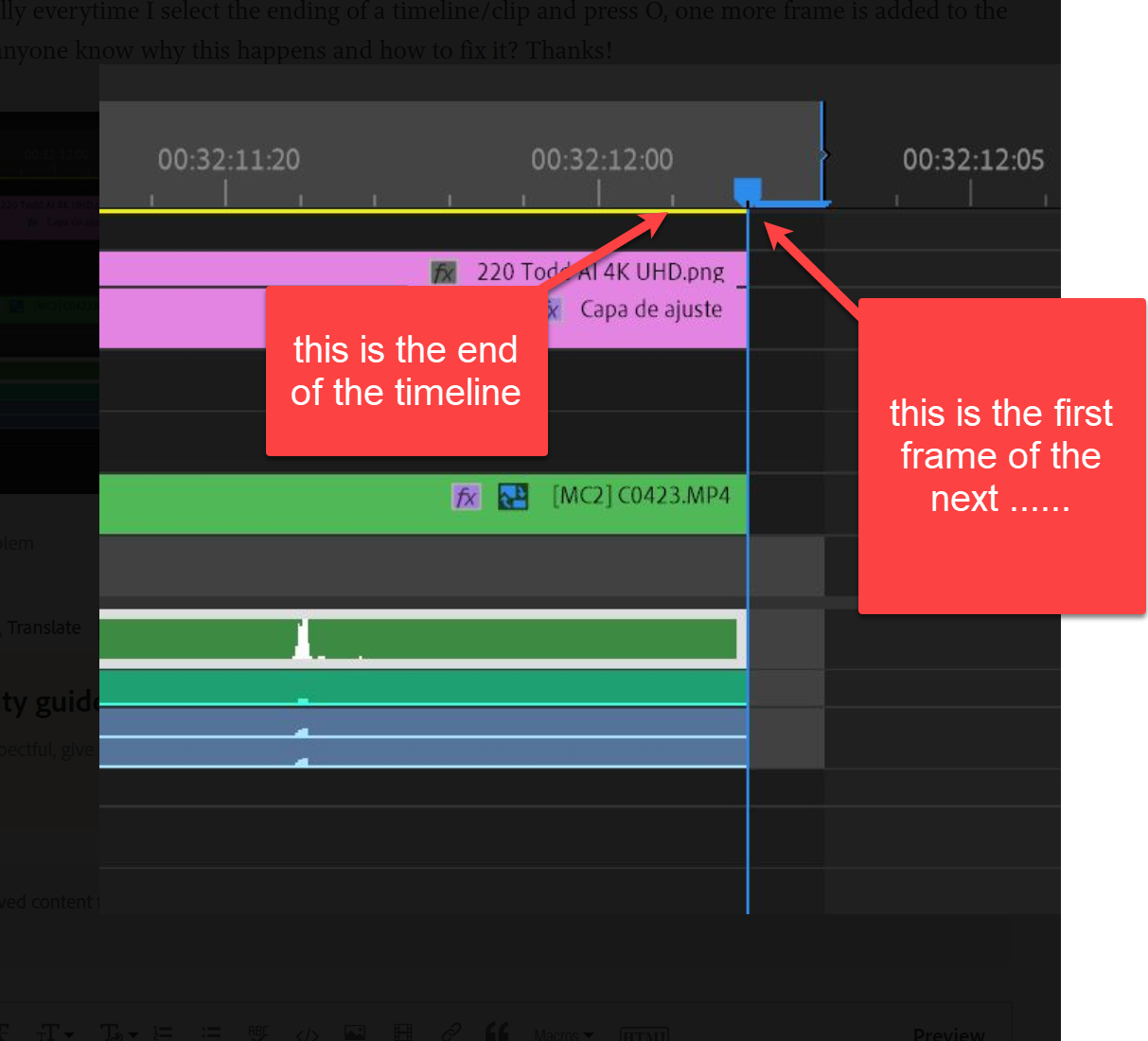 adobe premiere pro move clip one frame