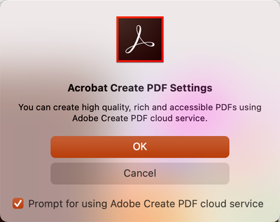 Adobe Create PDF cloud services