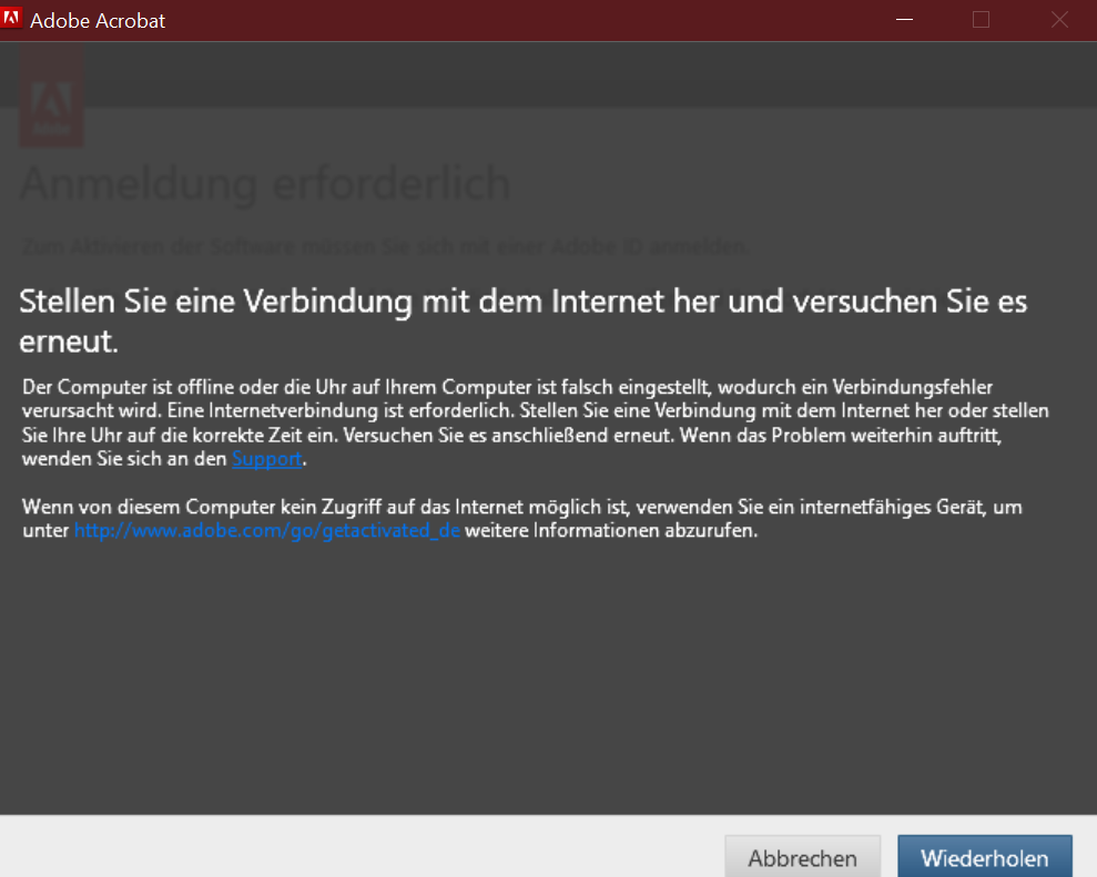 Solved: Nach Neuinstallation - Kann 