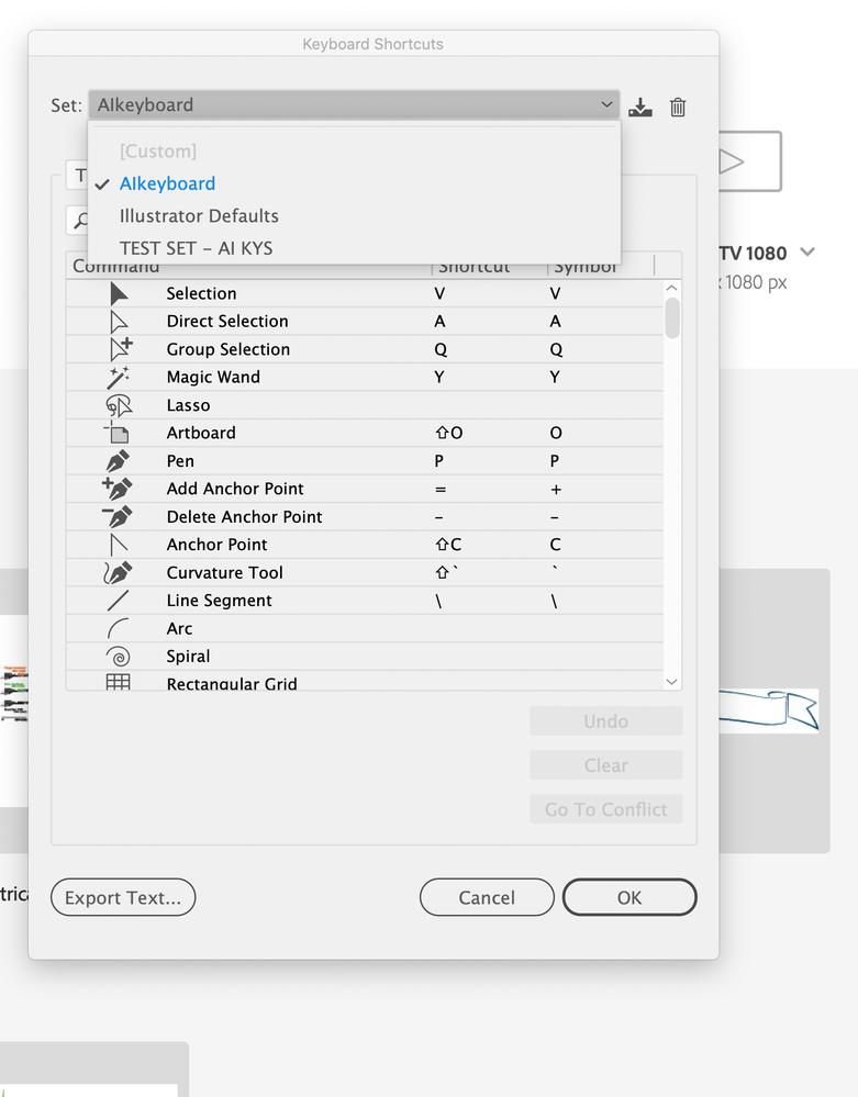 custom-keyboard-shortcuts-disappeared-after-illust-adobe-support