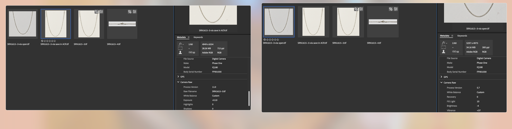 Left Image saved.Right Image open via ACR
