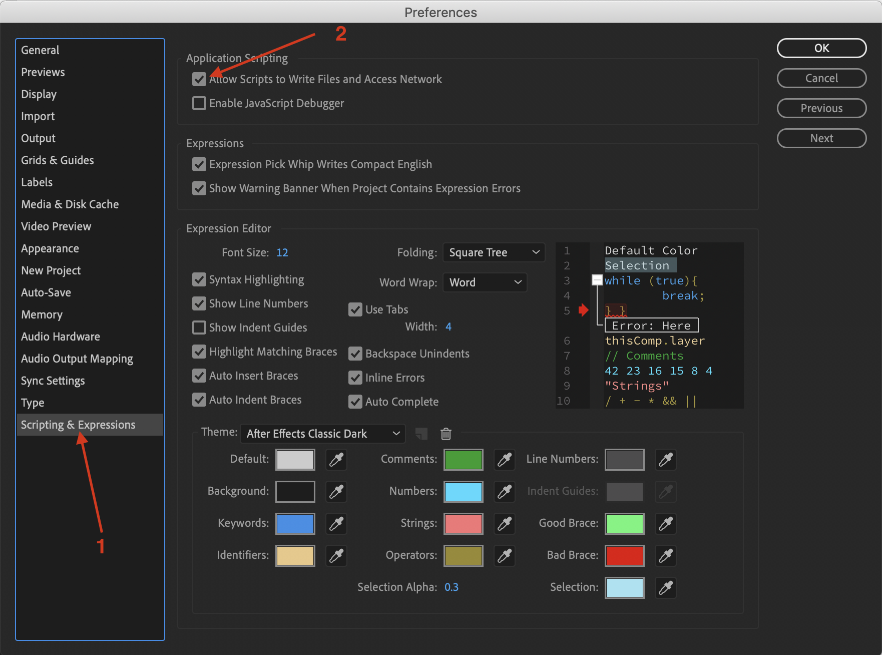 After network. Allow scripts to write files and access Network. After Effects expressions. Allow scripts to write files and access Network after Effects 2019. Файл preferences.script.