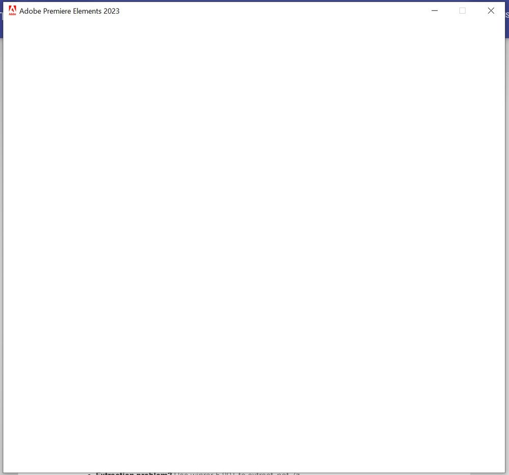 Adobe Premiere Elements startup - blank window.jpg