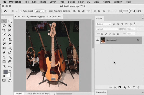 Photoshop Select and Mask bass guitar tonymuffin.gif