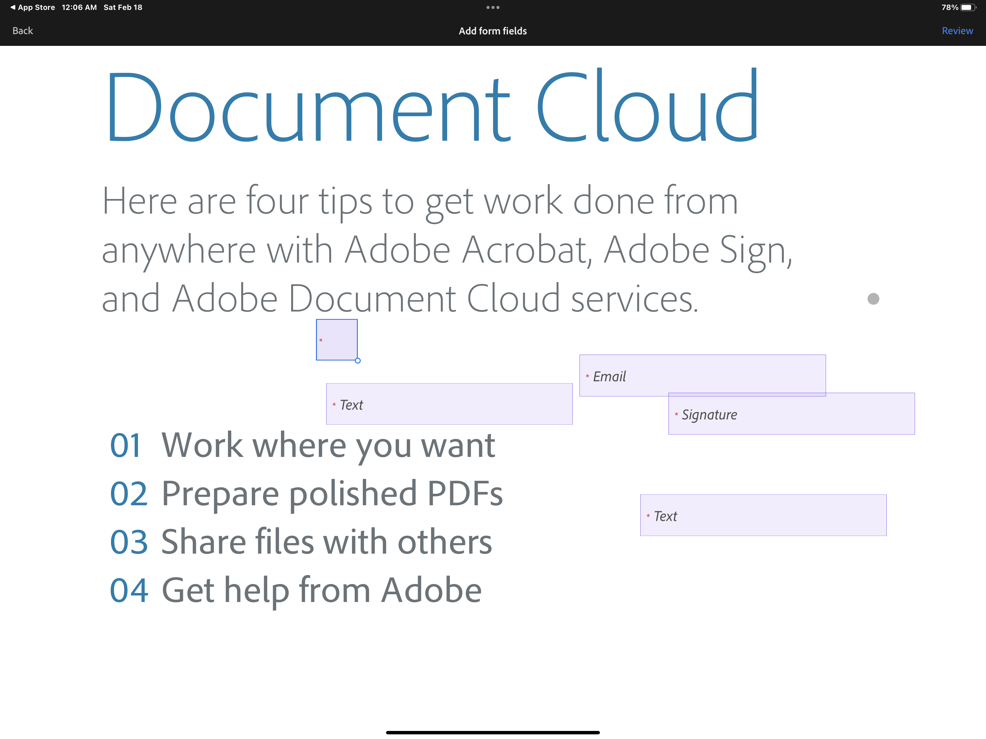 Solved Create fillable PDFs on mobile iPad Adobe Community