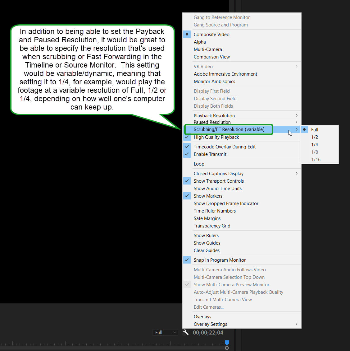 Improve scrubbing/fast forwarding performance with... - Adobe Community ...
