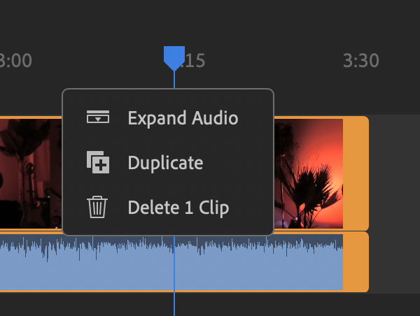 adobe premiere rush audio fade