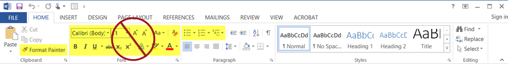 These tools in Word cause <Span> tags in the PDF.