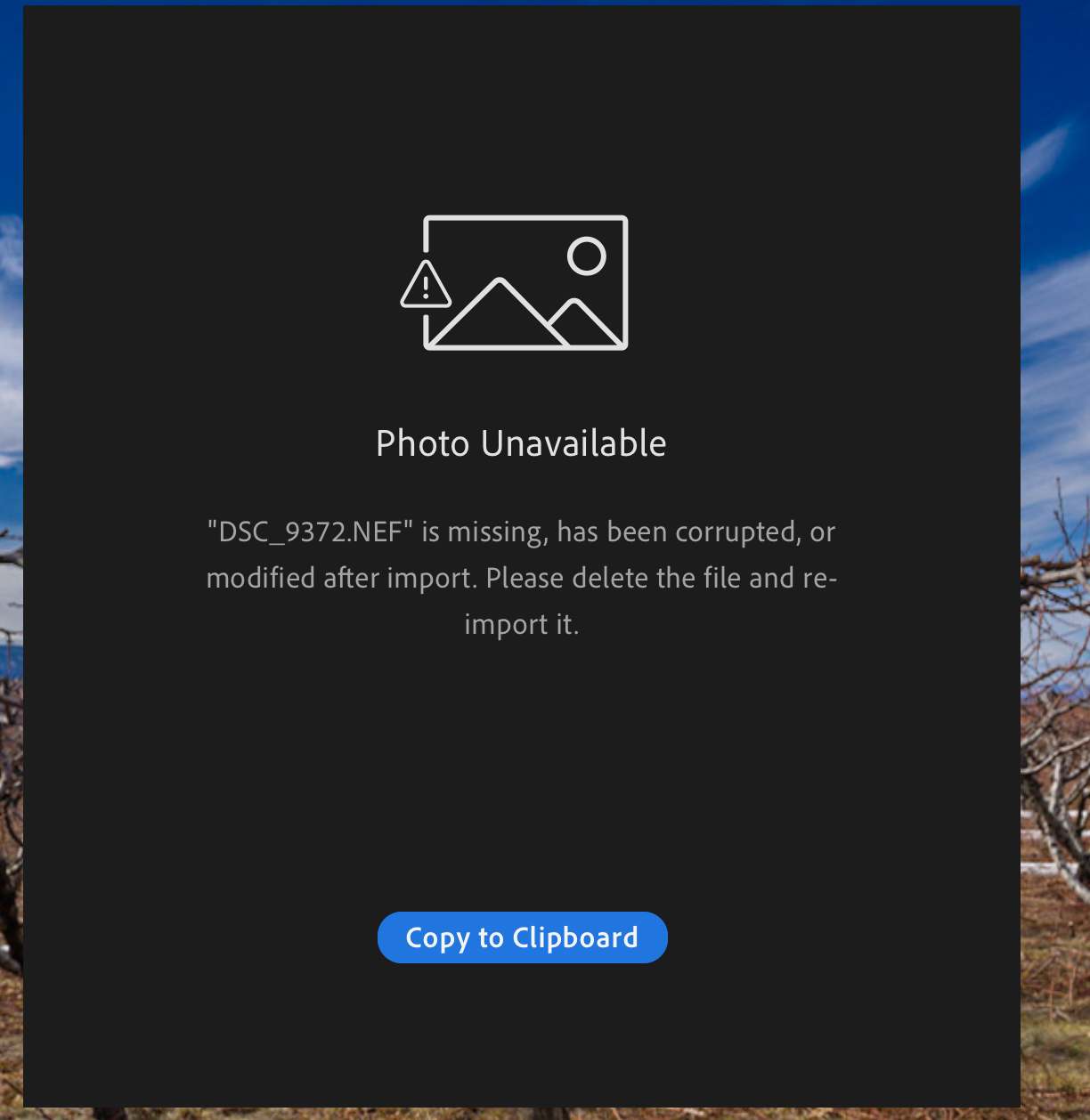 Lightroom missing or corrupted message v... Adobe Community
