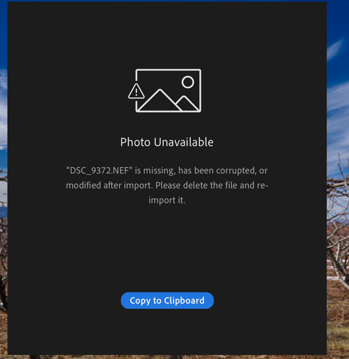 Photoshop Lightroom missing or corrupted message v... - Adobe Community ...