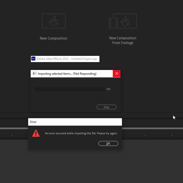 After Effects not importing Animate/Flash files in... Adobe Community 13644649