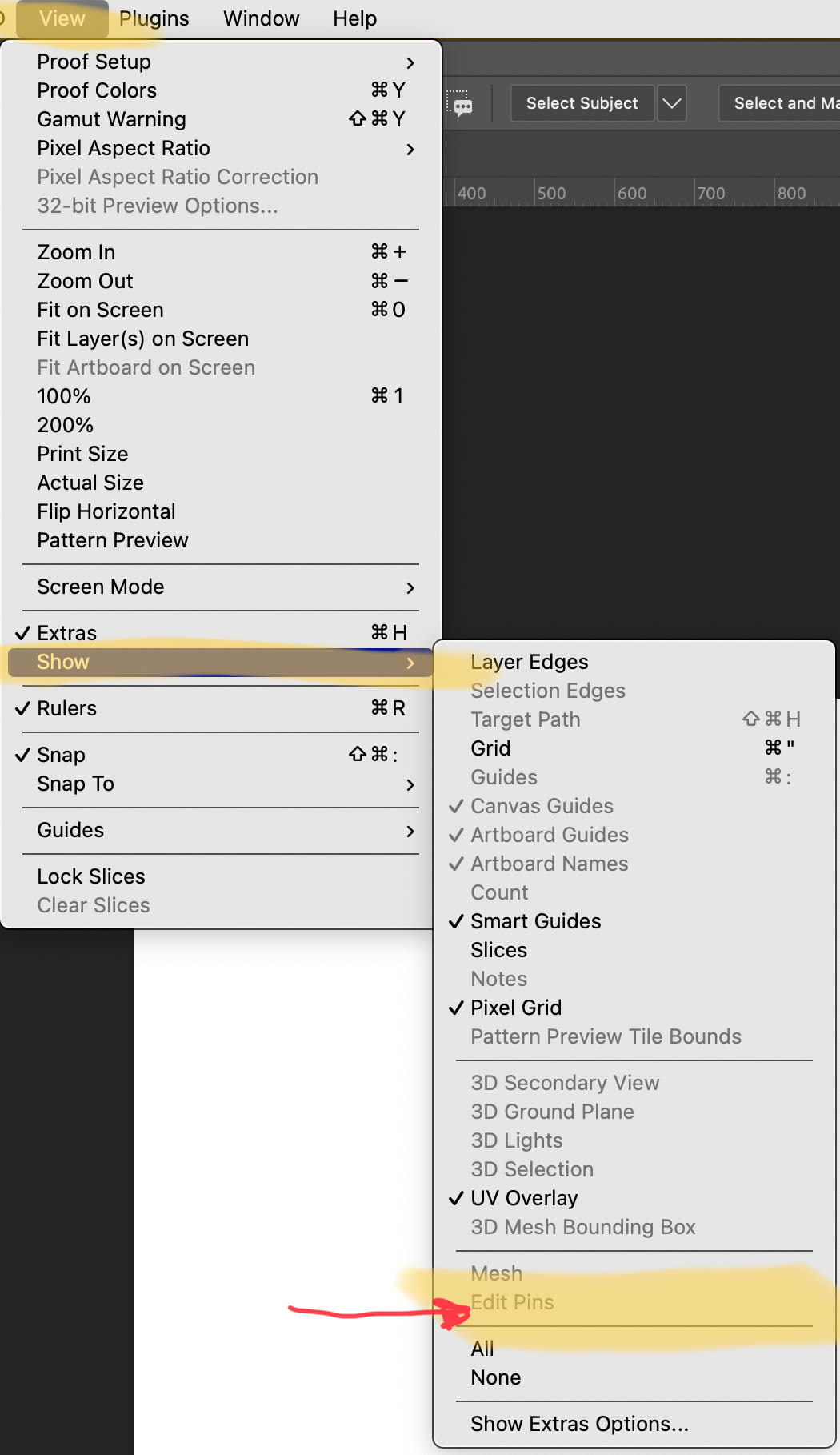 PS language "français", traduction de "Edit pins" Adobe Community